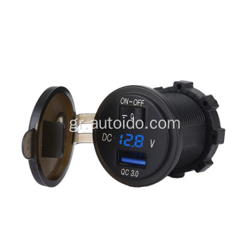 Bus Boat Marine 12V/24V Blue LED ψηφιακό βολτόμετρο